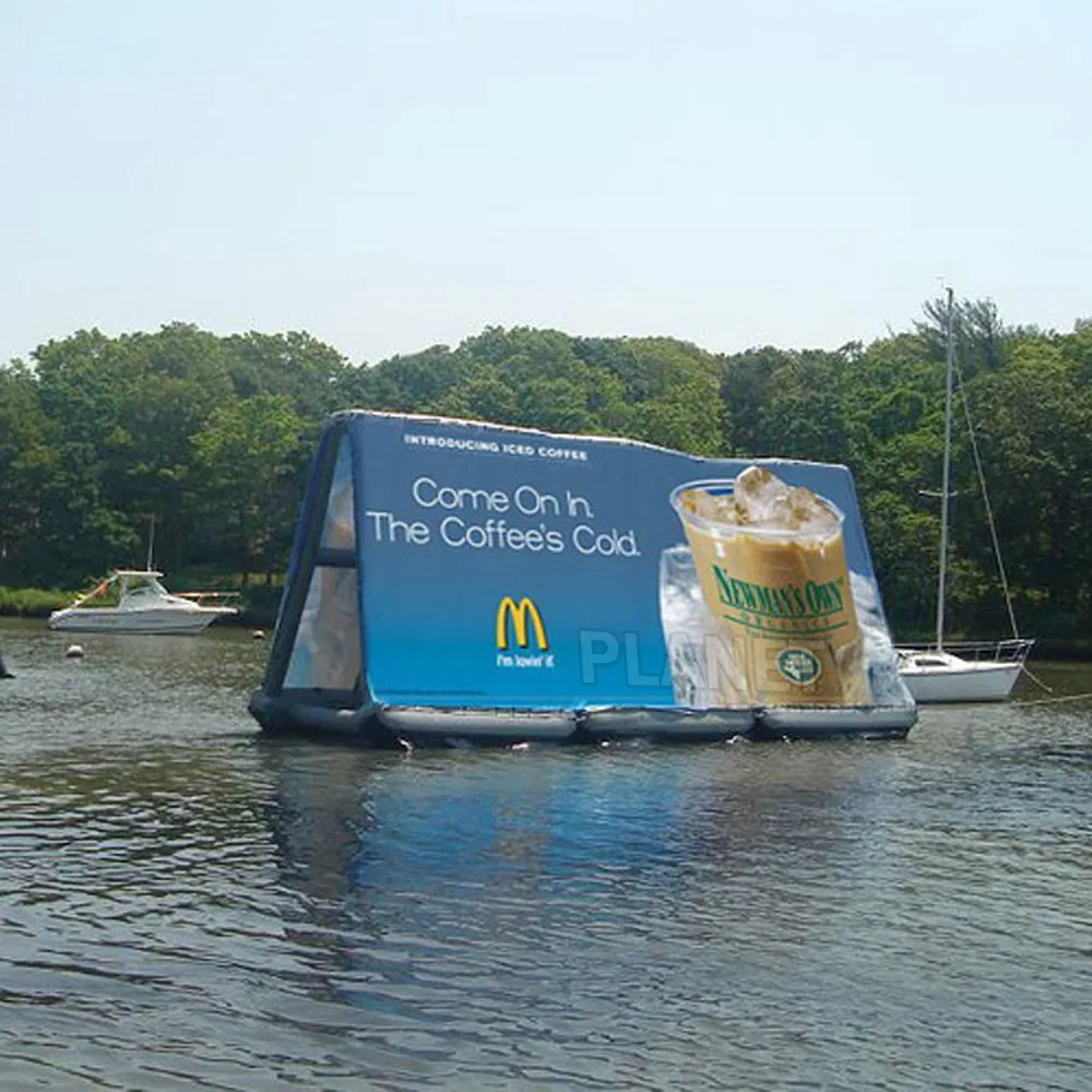 Custom Floating PVC Inflatable Frame Water Advertising Billboard