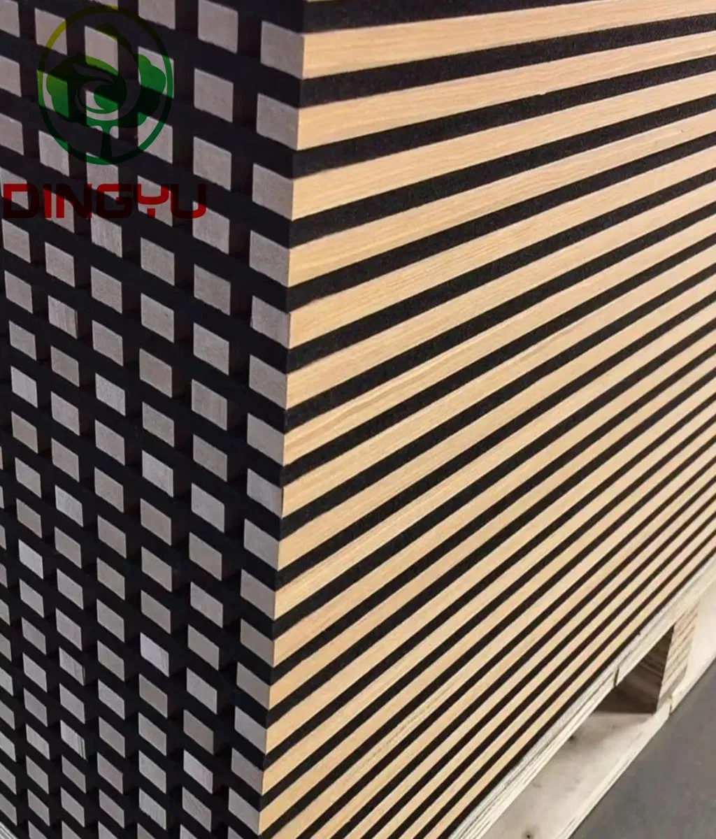 Acoustic Slat Pattern Wood Wall Panel Decoration Sound-Absorbing