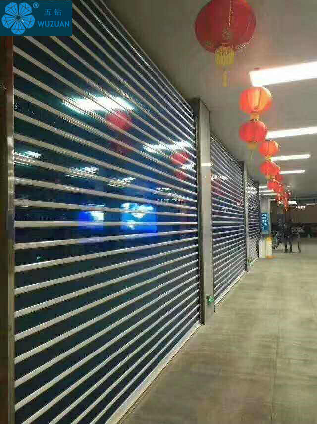 Automatic Electric Good Vision Clear Transparent Design Roller Shutter Auto Polycarbonate Rolling Door Aluminium Glass Security Commercial Roller Door
