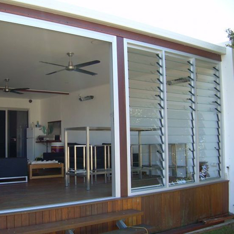 Horizontal Glass Blinds with Tempered Glass Panel & Aluminum Frame for Home Building