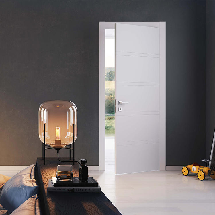 Moistureproof WPC Interior Doors Water Resistant PVC WPC Frame Doors