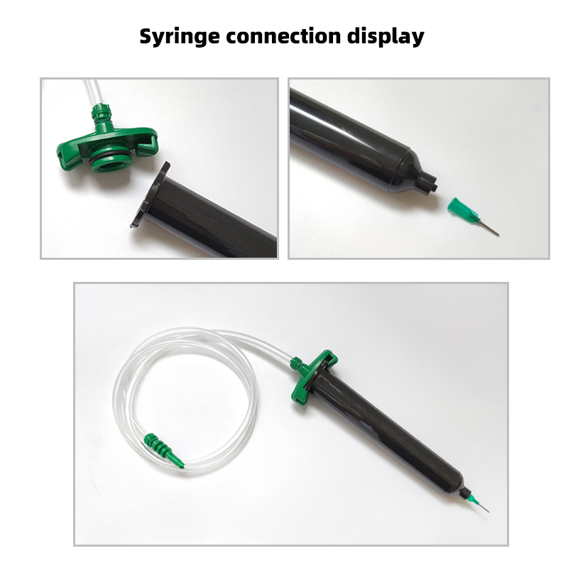 New American-Style 10cc Black Color Industrial Pneumatic Dispensing Syringe