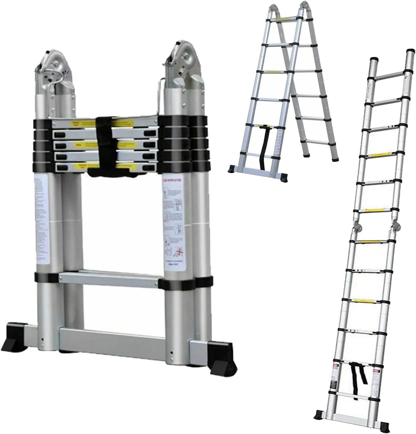 Easy Storage En131 Certified Compact & Light Aluminum Folding Twin Step Ladder for Apartment/Office