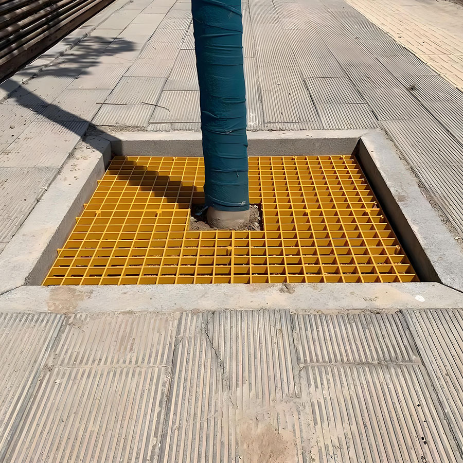 Tianfu 38X38mm Standard Public Safety FRP/GRP Mold Grating for Industrial Settings