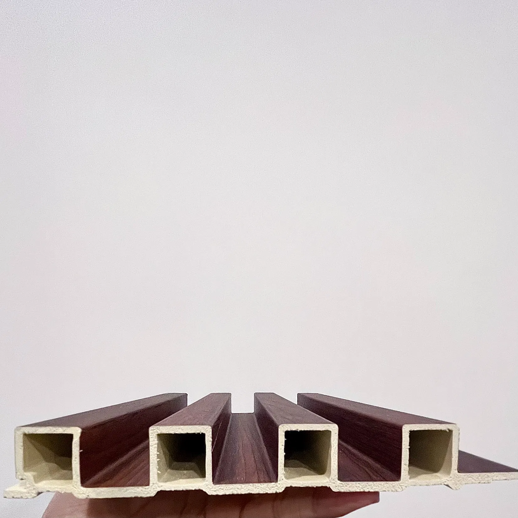 Wood Cladding 3D Fluted WPC Wall Panel PVC Sheet for Interior Decoration