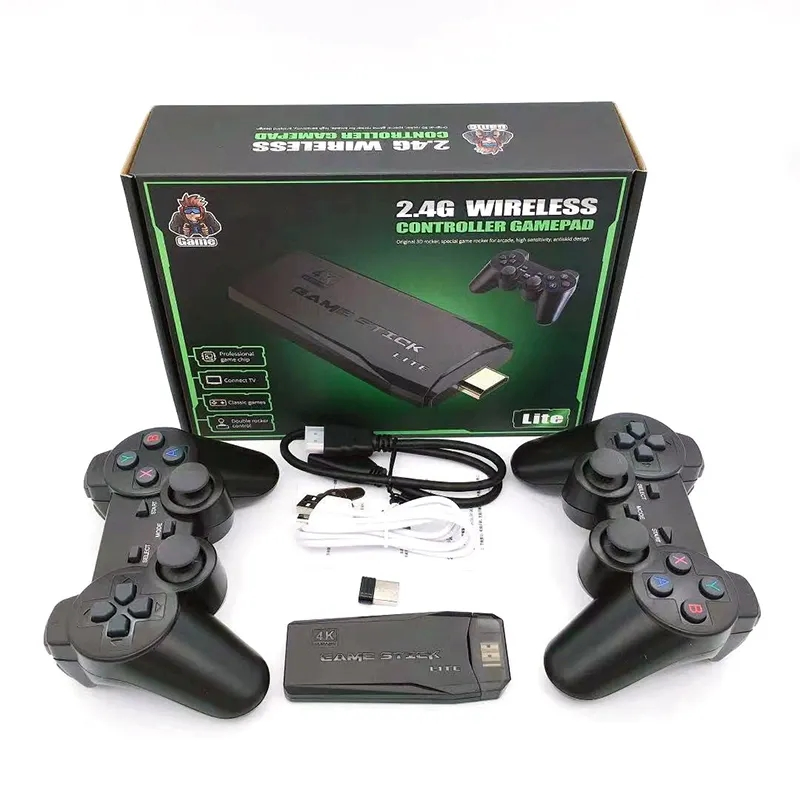 Retro M8 Video Game Console 2.4G Double Wireless Controller Stick 4K 64G 20000+ Games
