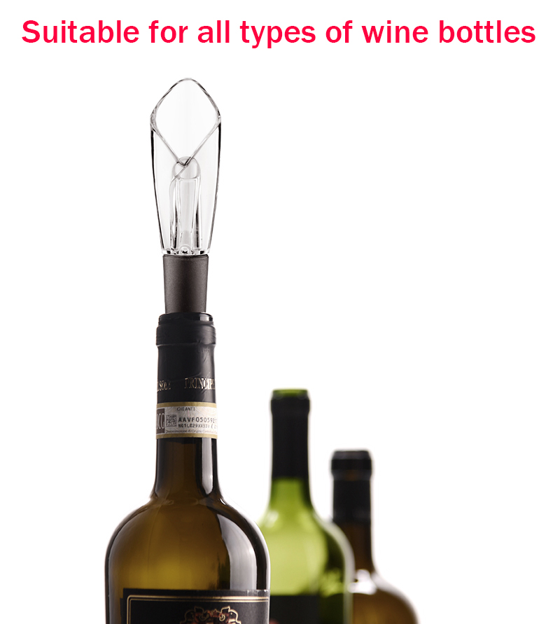 Custom Logo Plastic Acrylic Drink Tools Small Champagne and Wine Aerator Pourer
