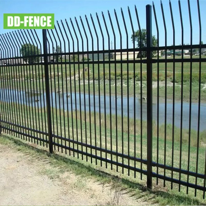 Galvanized & Powder Coated Steel Picket Fence