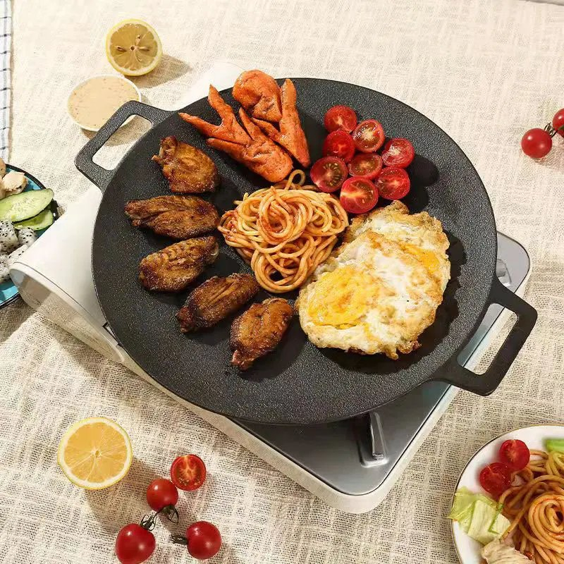 Чугунная гриль-решетка круглая для кемпинга