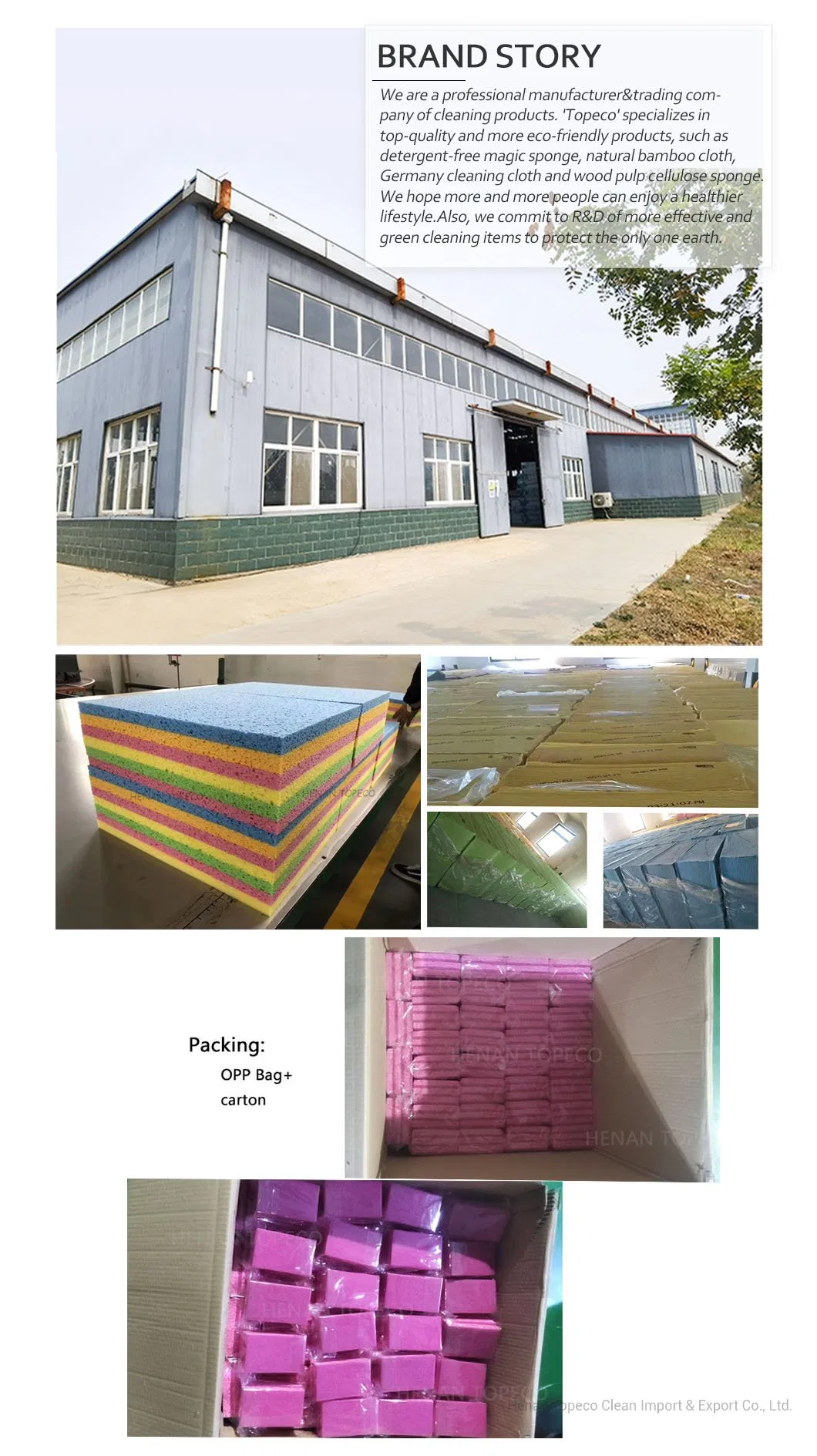 Topeco Direct Factory Price Wood Pulp Sponge Kitchen Scourer Pad Cellulose Cleaning Sponge