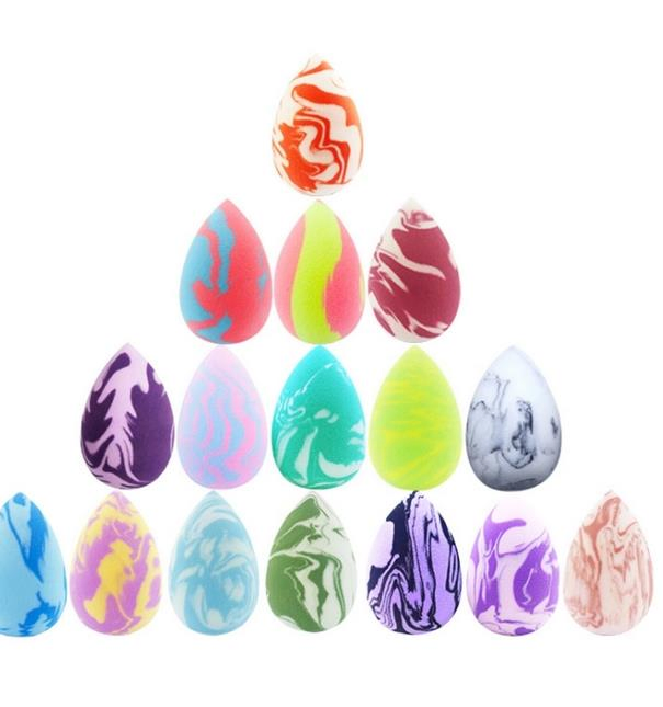 High Quality Eco Friendly Super Soft Private Label Make up Sponge Power Puff Latex Free Vegan Marble Makeup Sponge