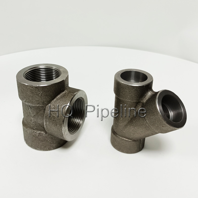 ANSI ASME B16.11 High Pressure Tee Lateral Teel Carbon Steel Forged Pipe Fittings