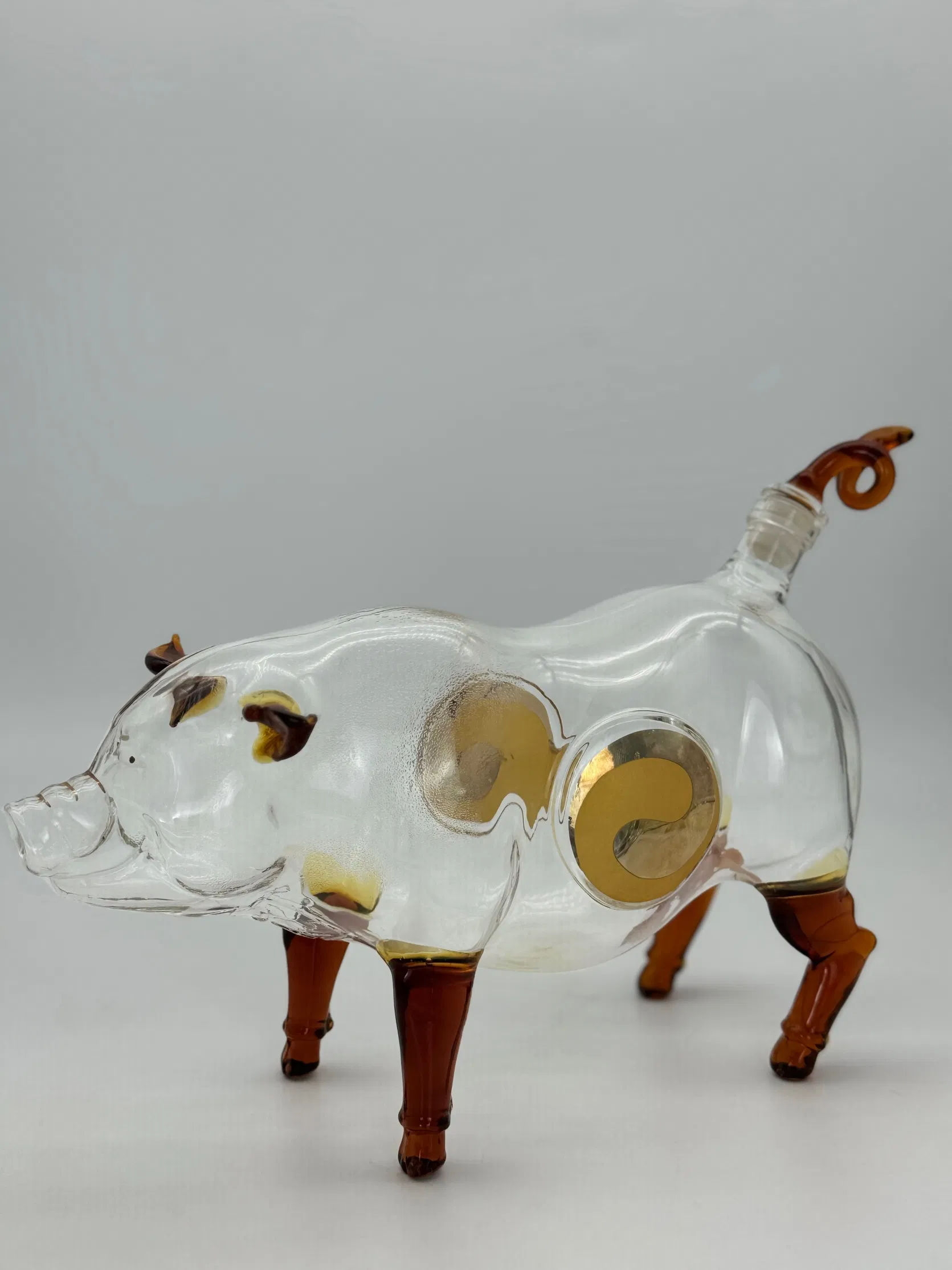 New Hot Sales Wine Decanter Whisky Decanter Glass Decanter High Borosilicate Glass Pig