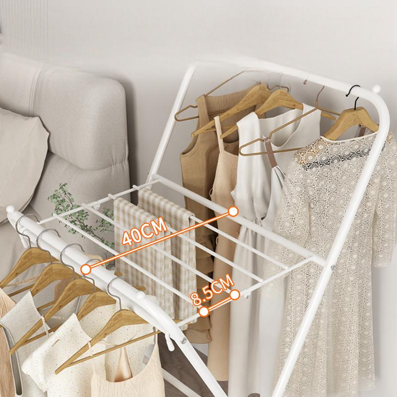 Foldable X Shape Clothes Drying Rack Floor Standing Laundry Rack for Indoor Outdoor Balcony
