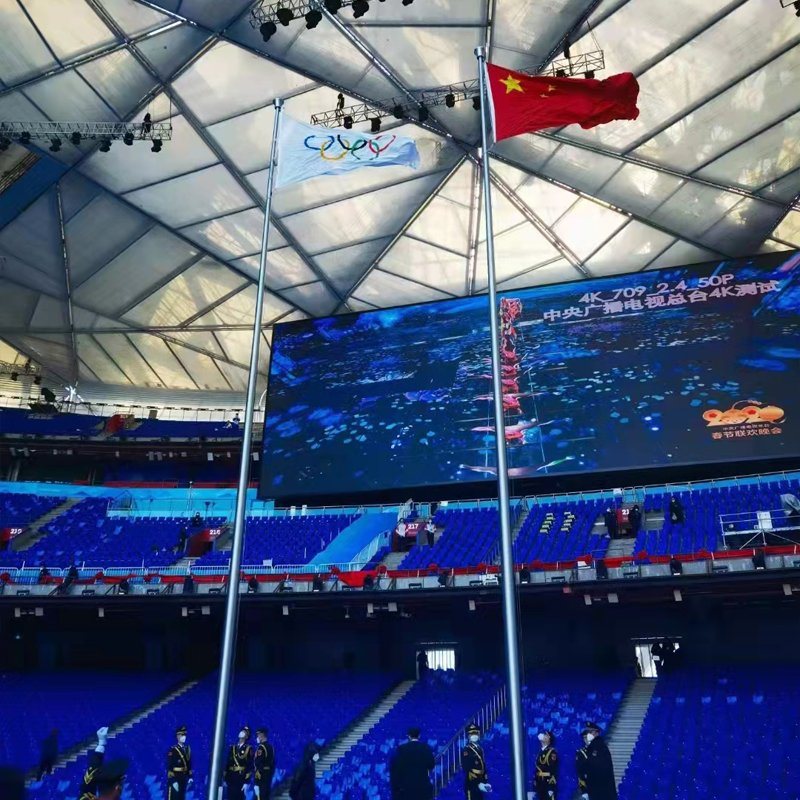 6 ~ 50 Meter Stainless Steel / Aluminum Electric Flag Pole with Automatic Winch