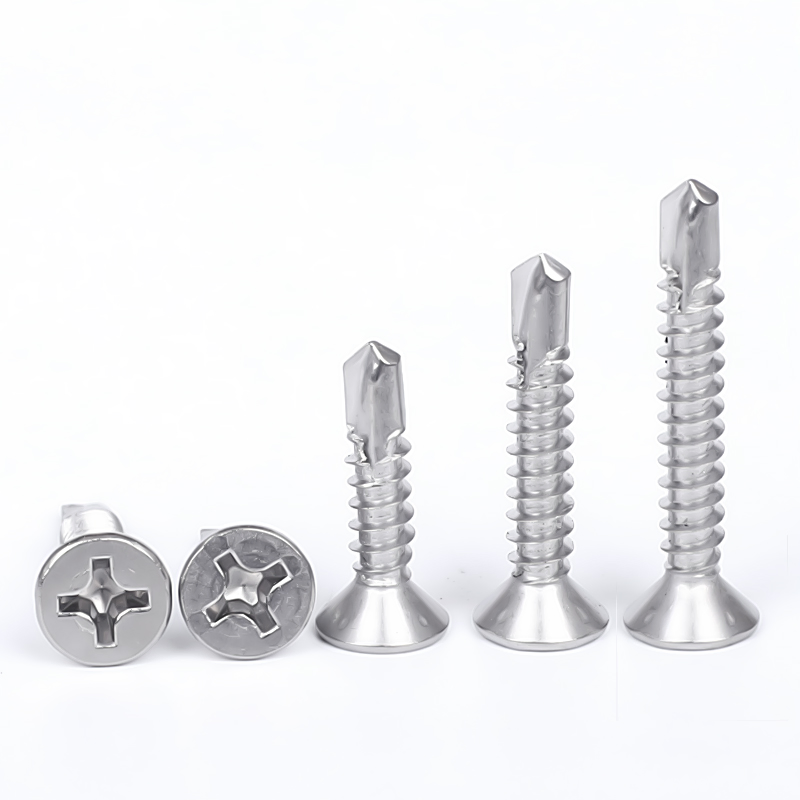 Phillips Cross Recessed Stainless Steel 410 Countersunk Head Self Drilling Screw for Metal