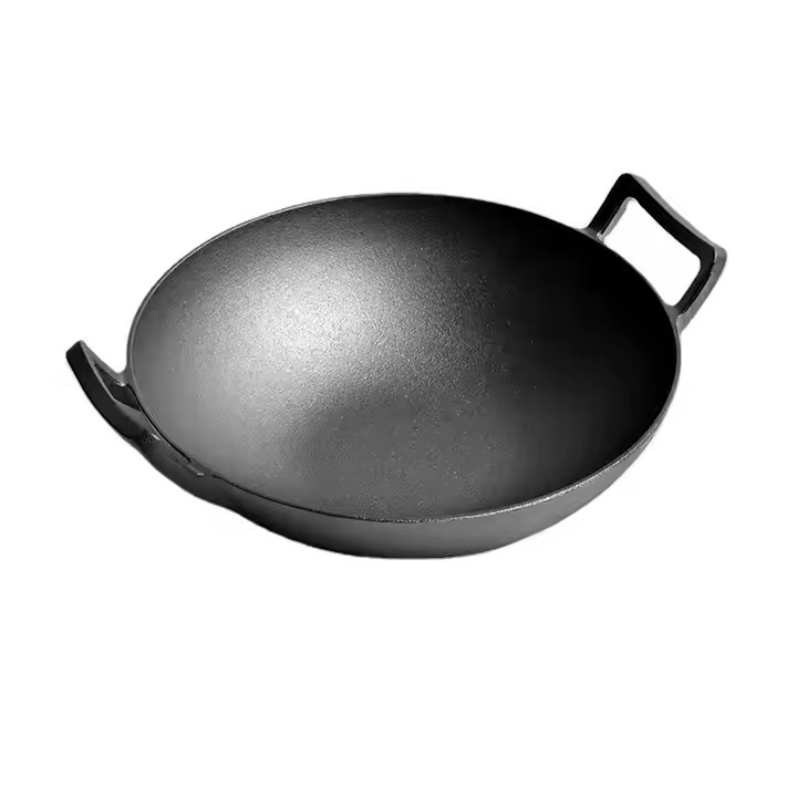 Traditional Large 14 Inch Cast Iron Wok for Cooking