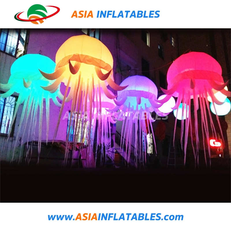 Hanging Inflatable Light Jellyfish for Wedding Decoration