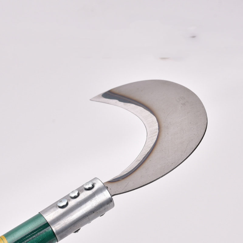 Hot Selling Long Handled Steel Moon Bud Agricultural Lawn Mower Sickle