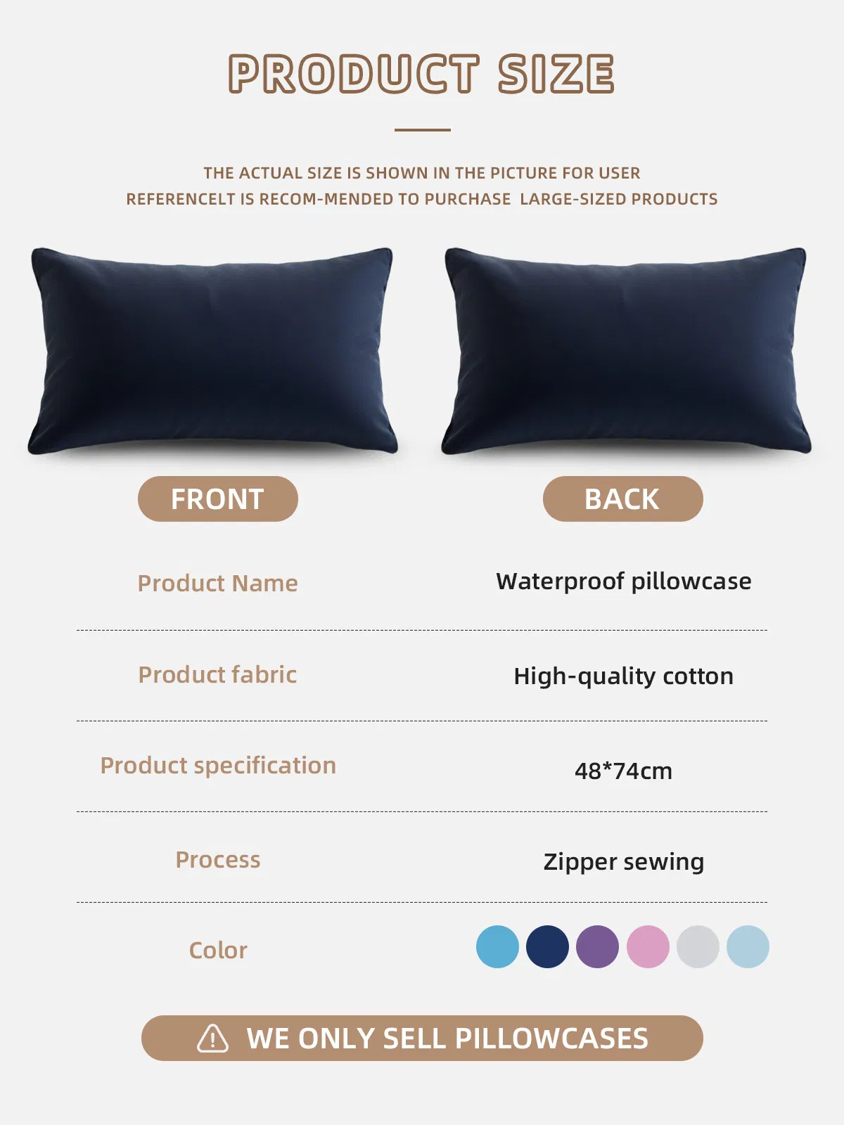 Factory Waterproof Cover Travel Size Nonwoven Pillow Case for Hospital Dental
