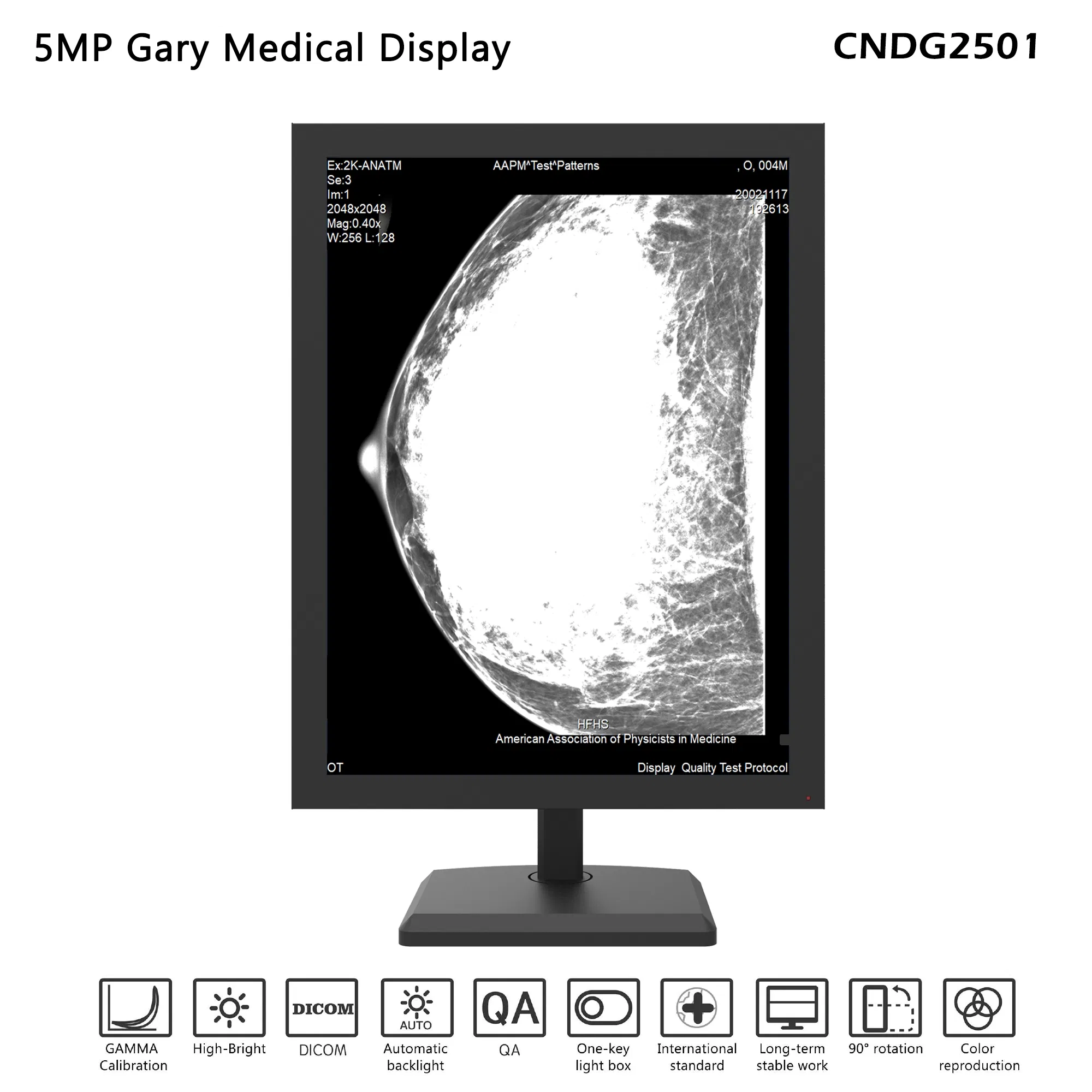 Factory Customize 5MP 21.3 Inches Images Diagnostic Grey Medical Display