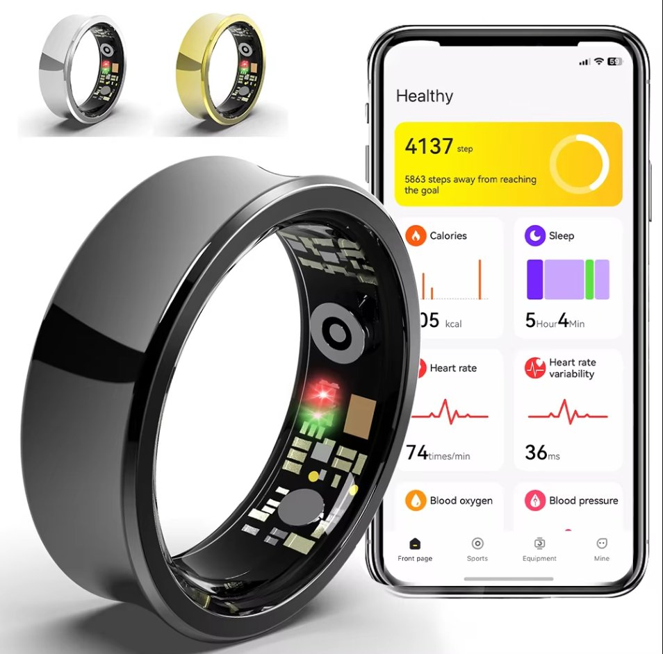 Умное кольцо-трекер сна и здоровья с 5ATM водонепроницаемостью