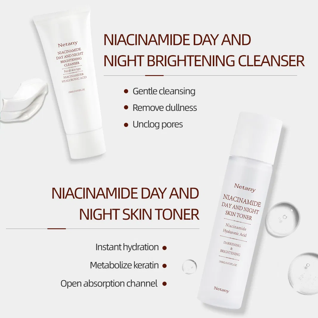 Beauty Cosmetics Skin Care Deep Hydration & Moisture Lock for Radiant Niacinamide Whitening Skin Care Set
