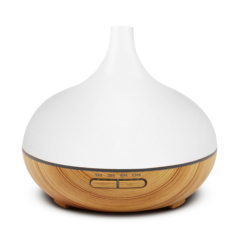 300ml Essential Oil Air Humidifier Aromatherapy Wood Grain Aroma Diffuser with Remote Control