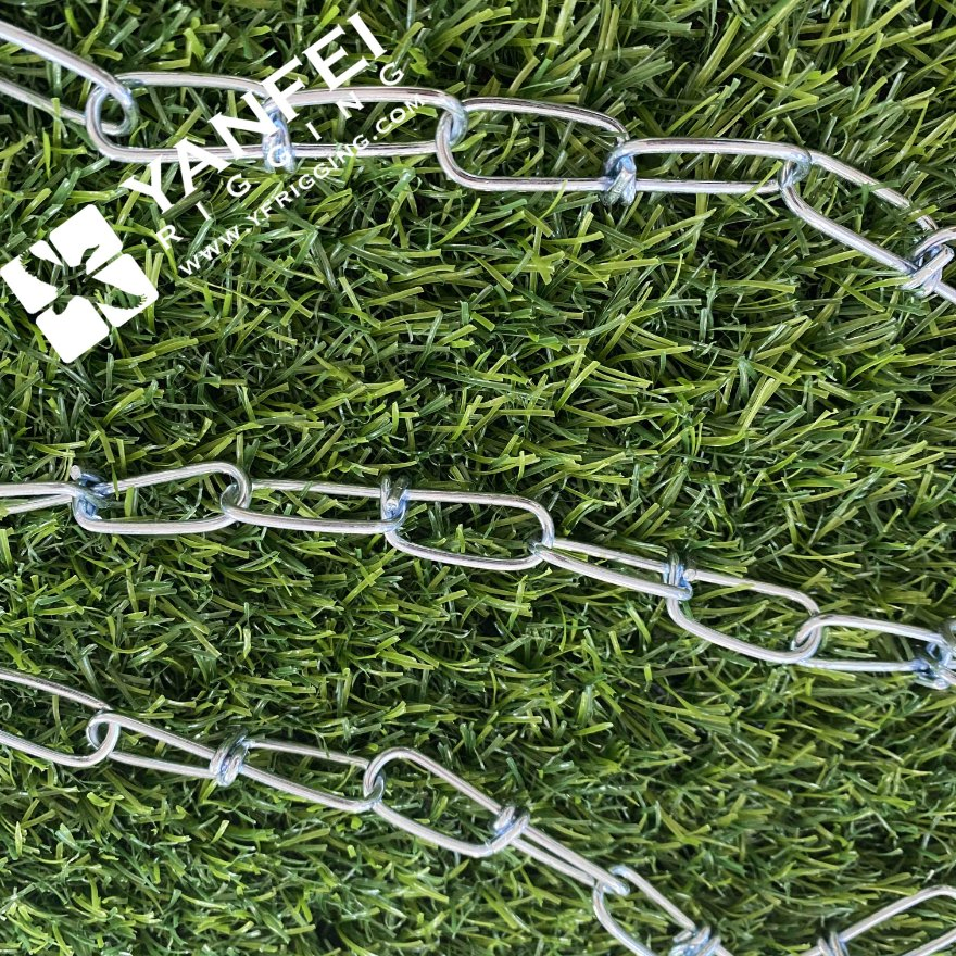 Plastic Reel Packed Galvanized DIN5686 Knotted Chain