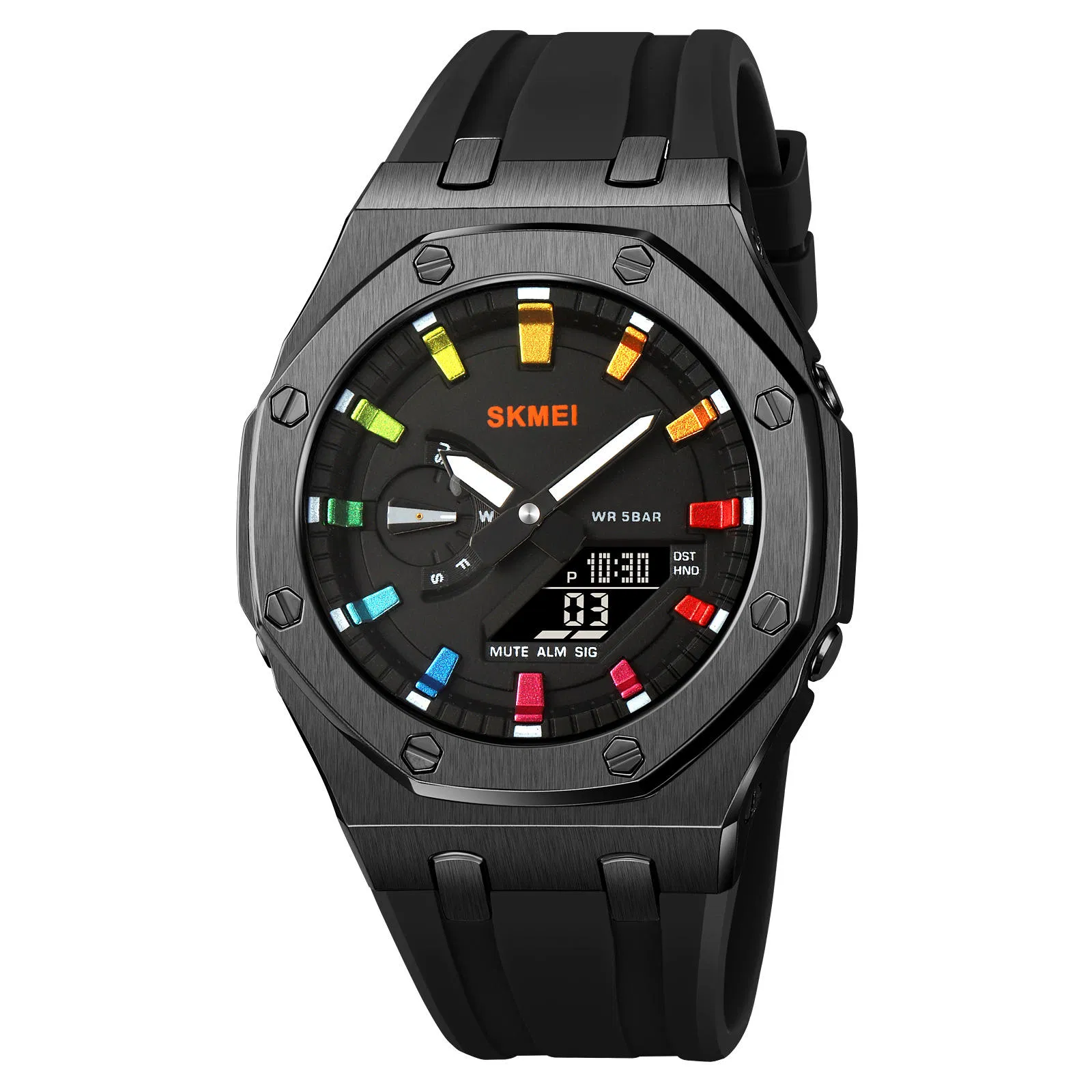 New Fashion Outdoor Sports Watch 50m Waterproof Wrist Digital Watch for Men