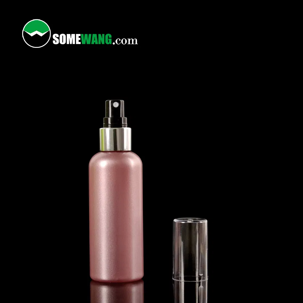 Luxury Fine Mist Sprayer 20mm 20/410 Electrical Aluminum Collar sprayer for Skincare with 100ml Pet Bottle