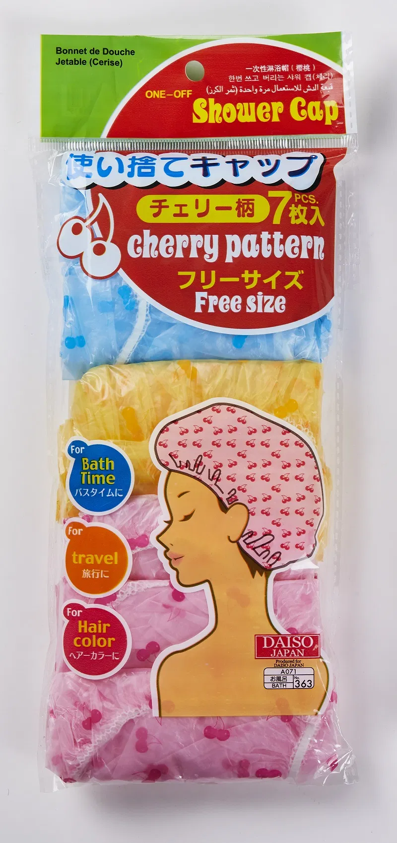 PE Shower Cap with Design Printing