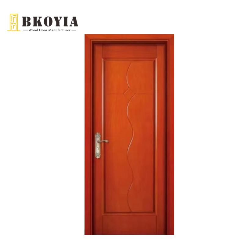 Luxury Red Solid Wood Painted Bedroom Door