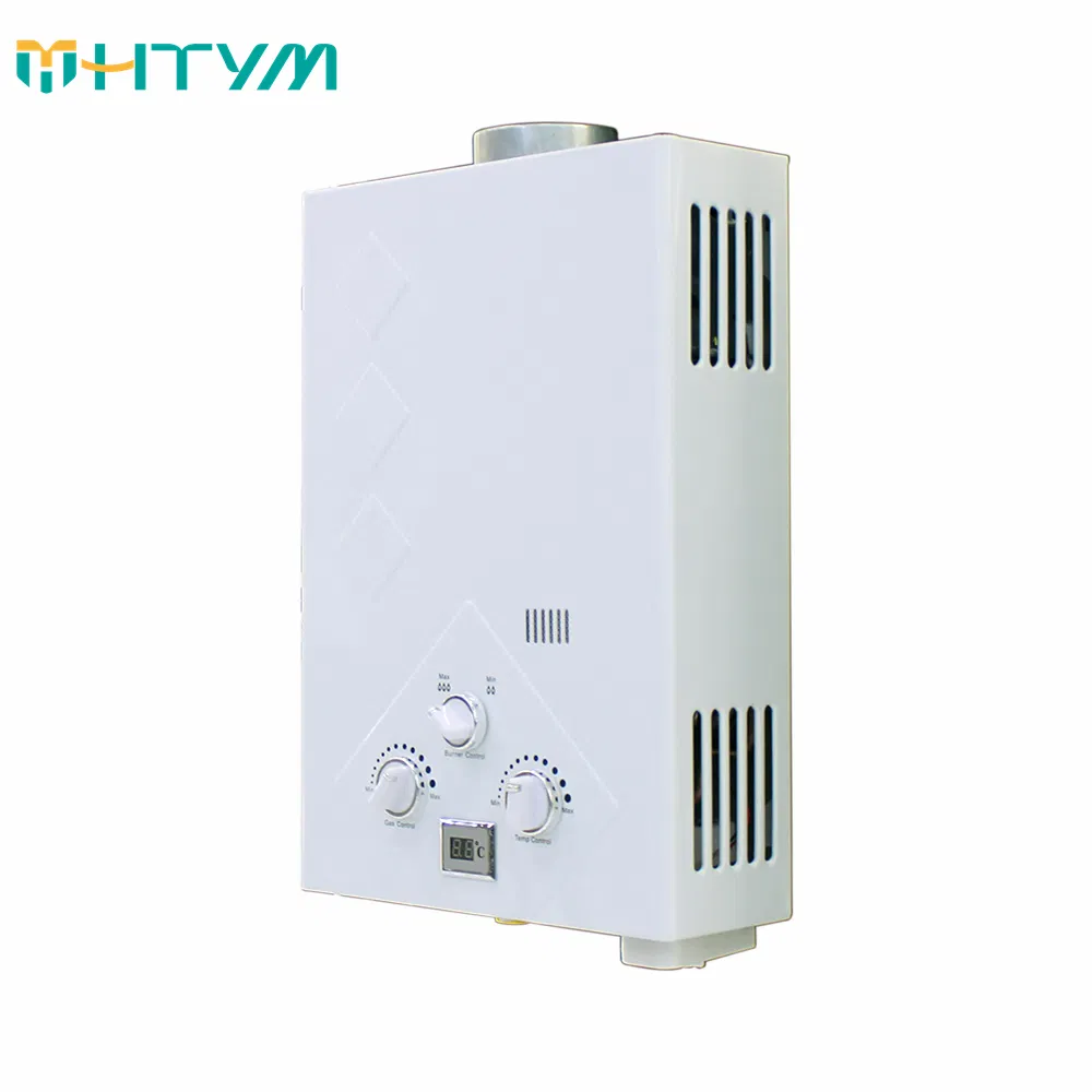 Household Copper Tank Flue Type Gas Water Heater with 3-Knob Control for 6-12L Home Use