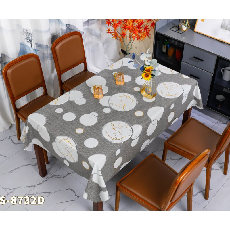 Simple Waterproof Oil-Resistant Home Modern Style Tablecloth Anti-Scalding Non-Washable Tablecloths