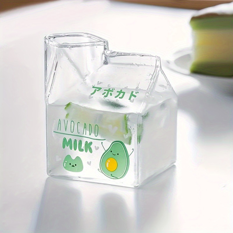 Manufacturer Wholesale Heat-Resistant Square Glass Milk Carton Shaped Glass Cup