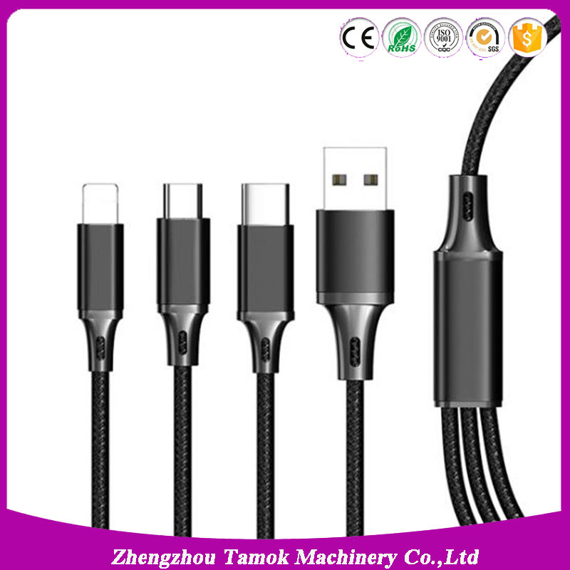 Customized Nylon Braided Lightning Micro USB Charging Type C Cable