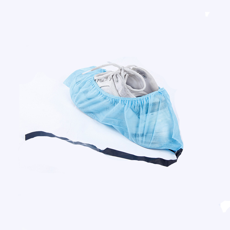 ESD-Safe Cleanroom Disposable Anti Static Nonwoven Shoe Cover with Conductive Traction Strip