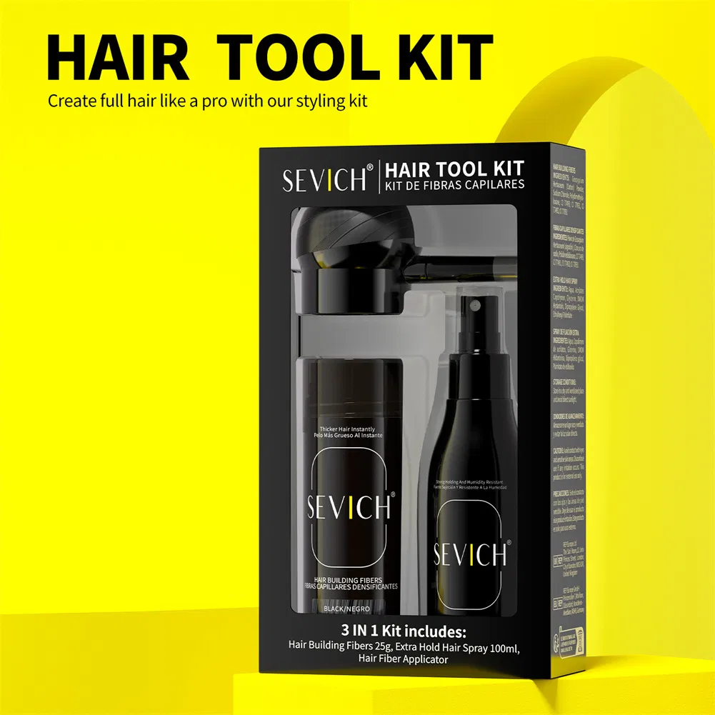 Hot Selling Natural Looking Voluming Thickening Real Hair Building Fiber Set