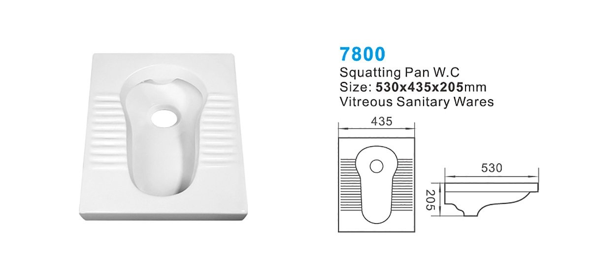 Hot Sales Squatting Pan Toilet Ceramic Washdown Toilet Squatting Pan with Cover Bathroom