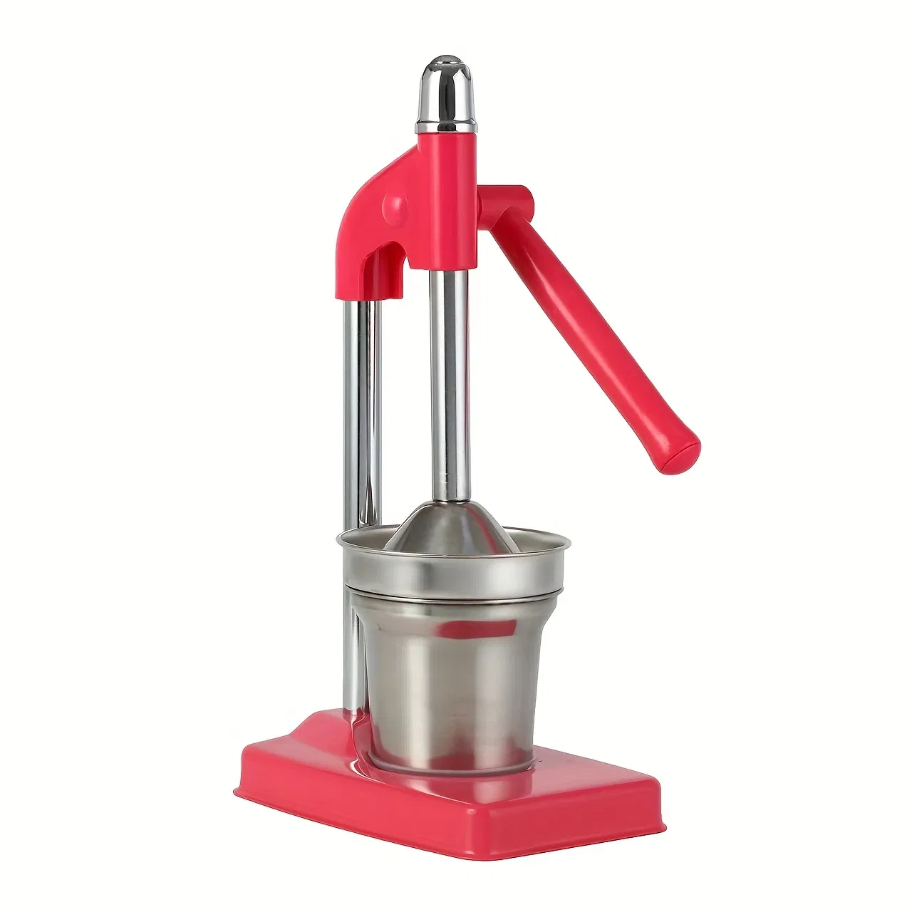 Durable Stainless Steel Manual Citrus Juicer with Fruit Basket