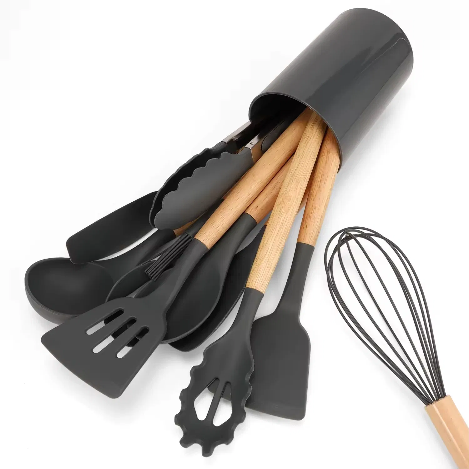 Silicone Cooking Utensils Set Heat Resistant Silicone Kitchen Utensils for Cooking 10 Pieces Kitchen Utensil Spatula Set