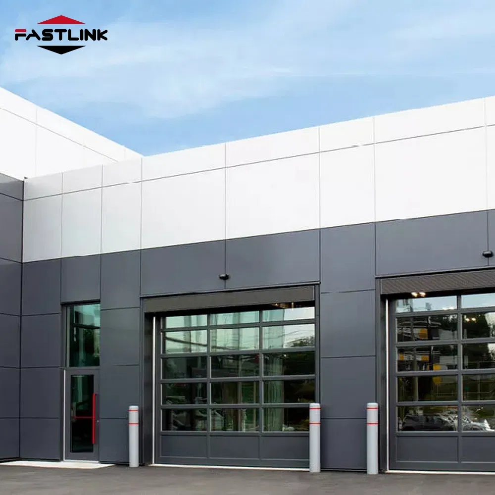 Fastlink Direct Sale Customized Home Villa Alloy Spring Automatic Glass Insulated Garage Doors