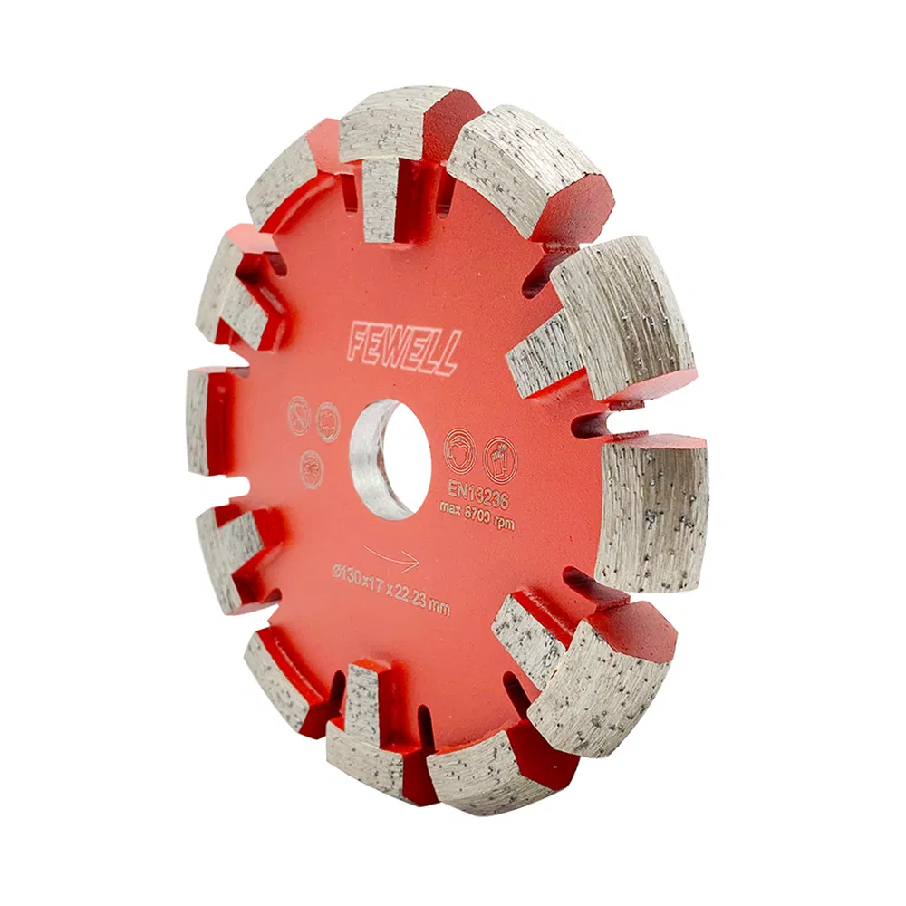 130*12*22.23mm 17mm Thickness Wall Floor Heating V Shaped Groove Cutter Diamond Tuck Point Saw Blade for Cutting Hard Concrete Cement