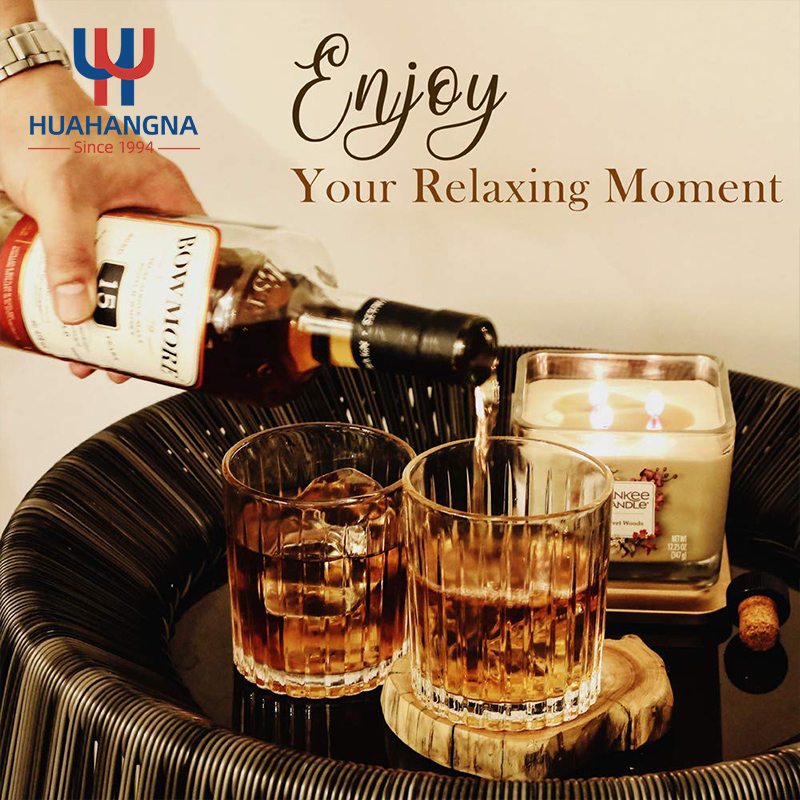 Decompression Old Fashioned Spinning Glass Tumbler Rotatable Whisky Glasses Crystal Whiskey Glasses