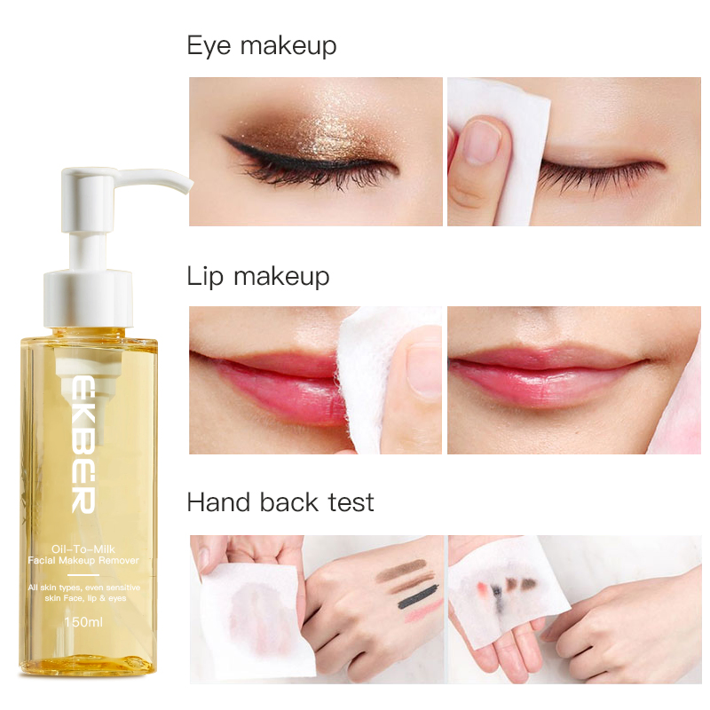 Customize Logo Moisture Deep Cleansing Oil Free Makeup Remover Oil-to-Milk Makeup Remove Oil Natural Gentle Makeup Removal