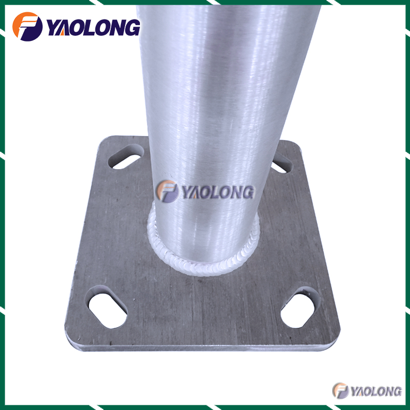 Durable Stainless Steel Flag Post with Flat Finial for Exhibition