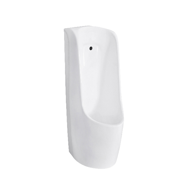 Popular Men Use Bathroom Water Saving S Trap Ceramic Floor Standing Urinal with Hand Pressed Flusher
