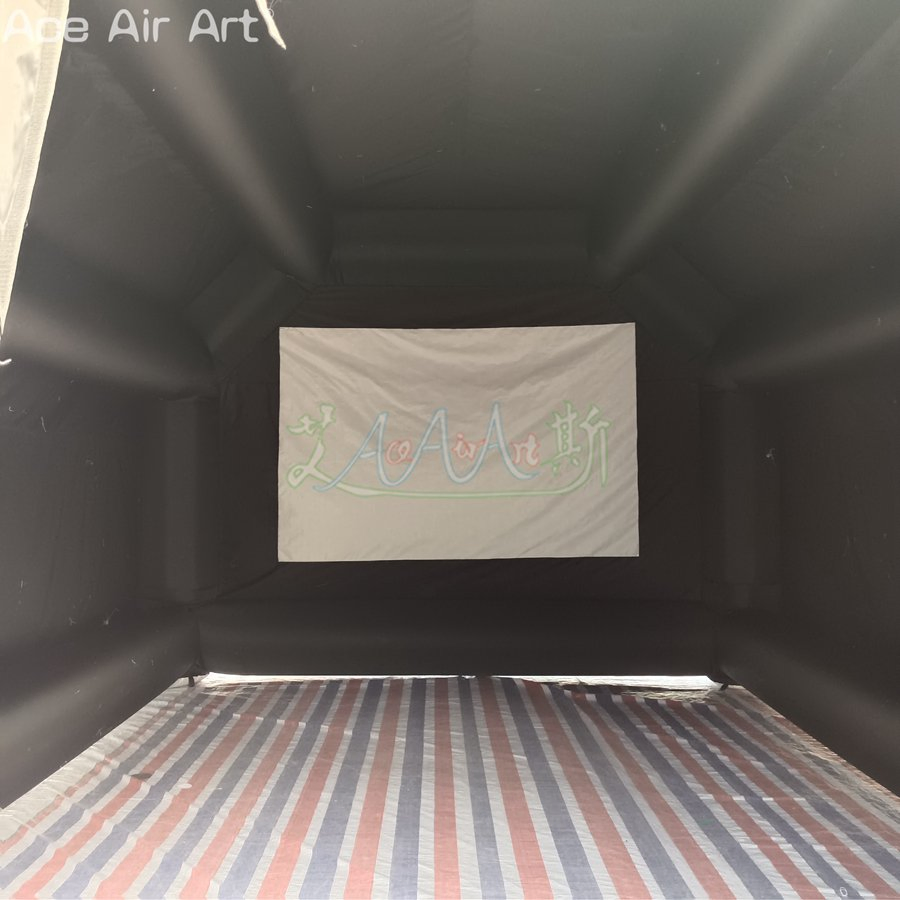 5.5*4*3mh Inflatable Movie Tent Cinema House with Projection Screen for Kids Fun or Party Event