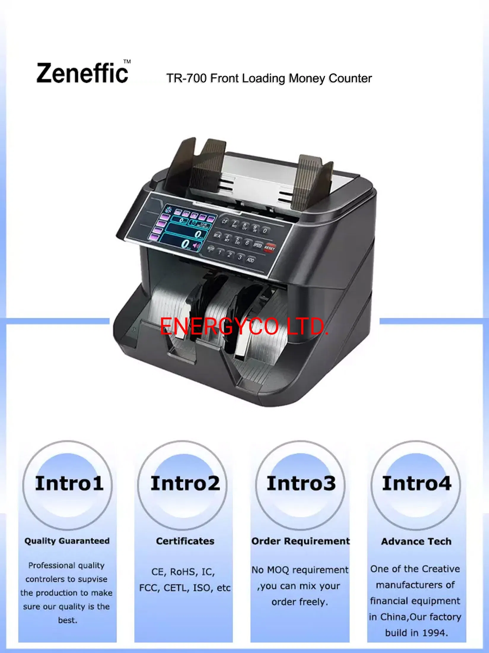 High Sensitivity Money Counting Machine Intelligent Hot Selling Top Technology Money Counter